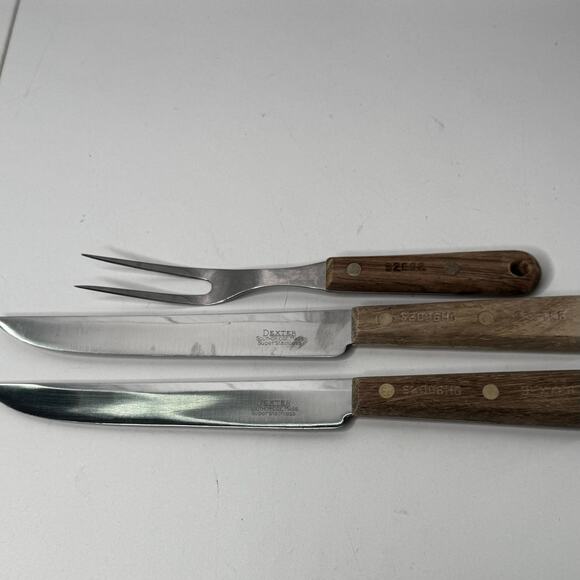 Vintage Dexter Russell Southbridge 3 Piece Set Knife and Fork - Picture 1 of 4
